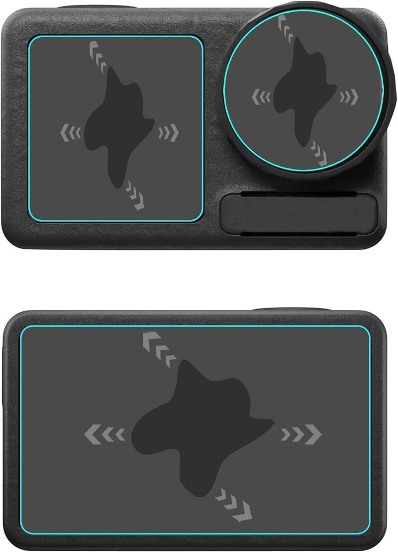 Mr Shield [Back+Lens+Front] 3-Pack [9 Pcs] Screen Protector For DJI OSMO Action 5 Pro [Tempered Glass] [Japan Glass with 9H Hardness] Screen Protector - Image 5